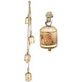 Deco 79 Metal Tibetan Inspired Decorative Bell with Jute Hanging Rope, 4" x 3" x 29", Gold | Amazon (US)