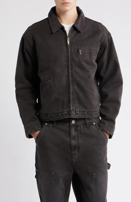 Elwood Petrol Canvas Jacket in Black at Nordstrom, Size Medium | Nordstrom
