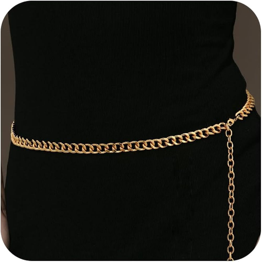 CHESKY Waist Chain for Women, Dainty 14K Gold/Silver Plated Body Chains Jewelry for Womens Waterp... | Amazon (US)