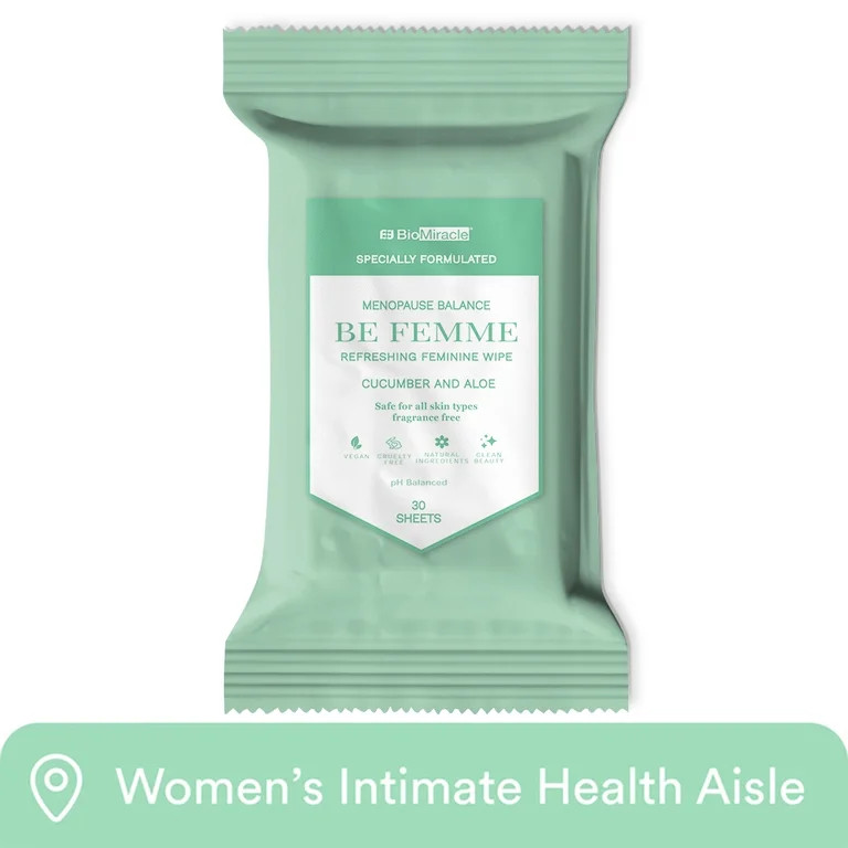 Be Femme Refreshing Feminine Wipes 30ct | Walmart (US)
