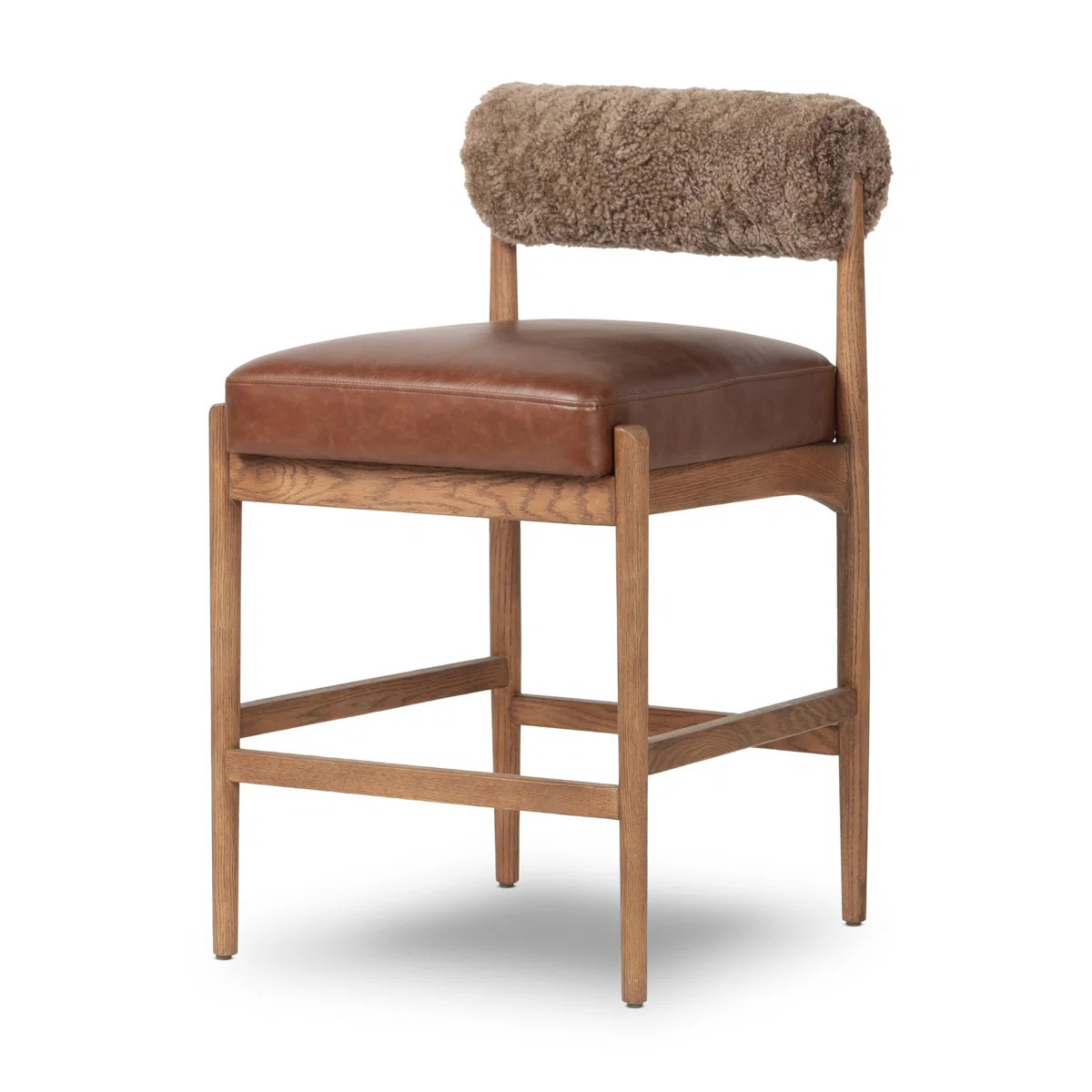Upholstered Counter Stool with Solid Wood Frame | Wayfair North America