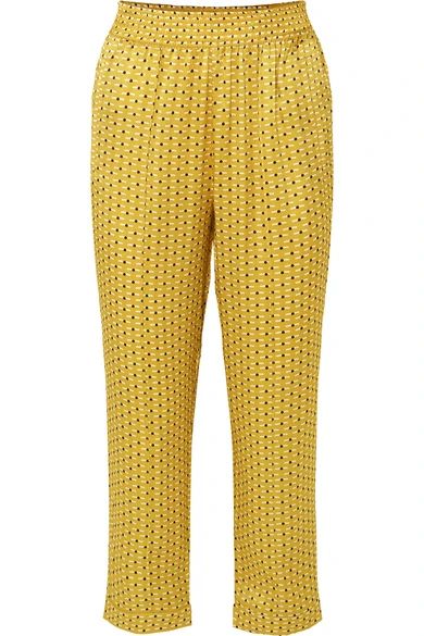 Printed silk-satin pajama pants | NET-A-PORTER (US)
