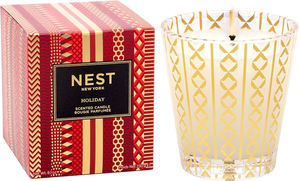NEST New York Scented Classic Candle, Holiday - 8.1 oz - Up to 60-Hour Burn Time - Reusable Glass... | Amazon (US)