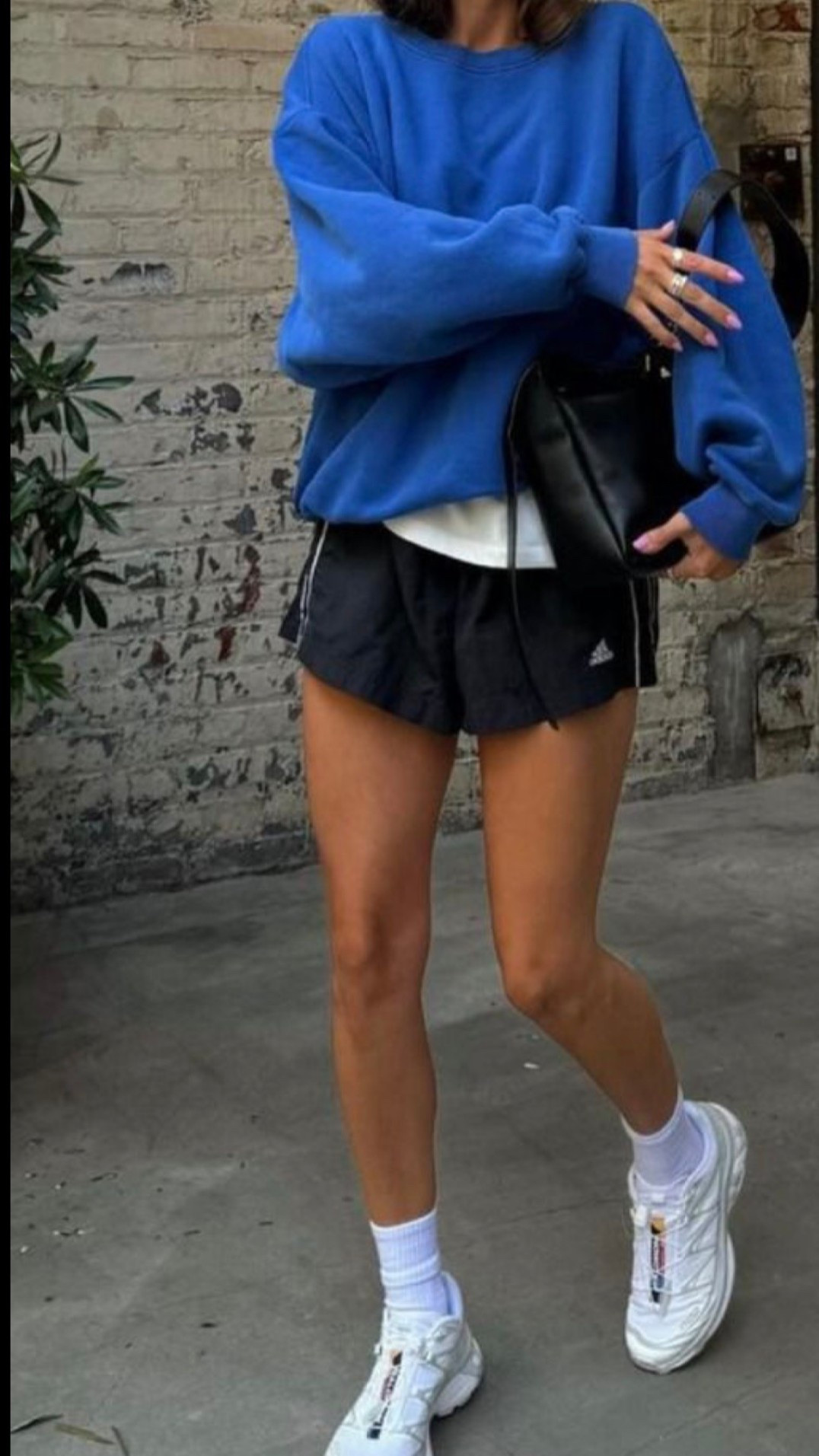 Athleisure aesthetic incoming!! Fun royal blue sweatshirt with flowy adidas shorts.  Paired with some Filas for the finishing touch☺️☺️

#LTKdayinmylife #LTKfitnessgoals #LTKootd