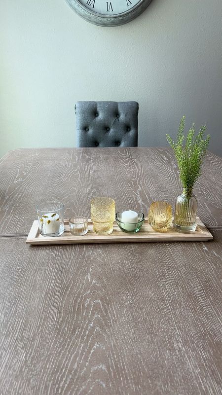 Isn't this wooden tray with small candle holders so pretty? It also has a little vase for flowers. It's great for my dining table or any other spot in my house. It's also a good gift idea and comes in different colors.
#affordablefinds #mothersday #homedecor #amazonfinds

#LTKSeasonal #LTKhome #LTKstyletip