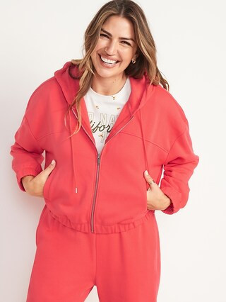 Long-Sleeve Vintage Cropped Hoodie for Women | Old Navy (US)