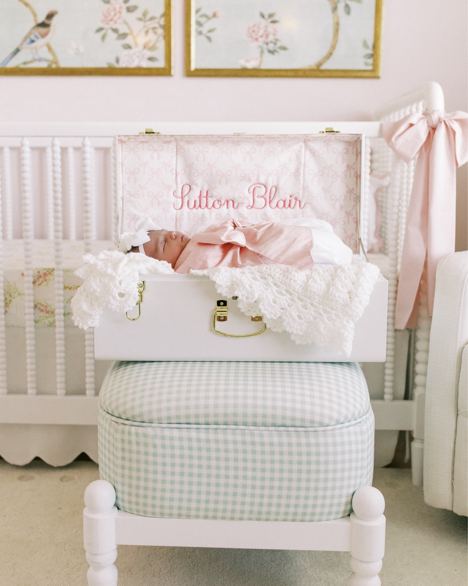 Some treasures are too precious to leave to memory alone. 💕 Sutton Blair’s Petite Keep trunk holds the little pieces of her story—her first bow, hospital bracelet, and sweet keepsakes from these fleeting baby days. A gift I’ll cherish just as much as what’s inside. ✨ #PetiteKeep #BabyMemories #LTKBaby #HeirloomKeepsakes

#LTKBaby #LTKFamily #LTKKids