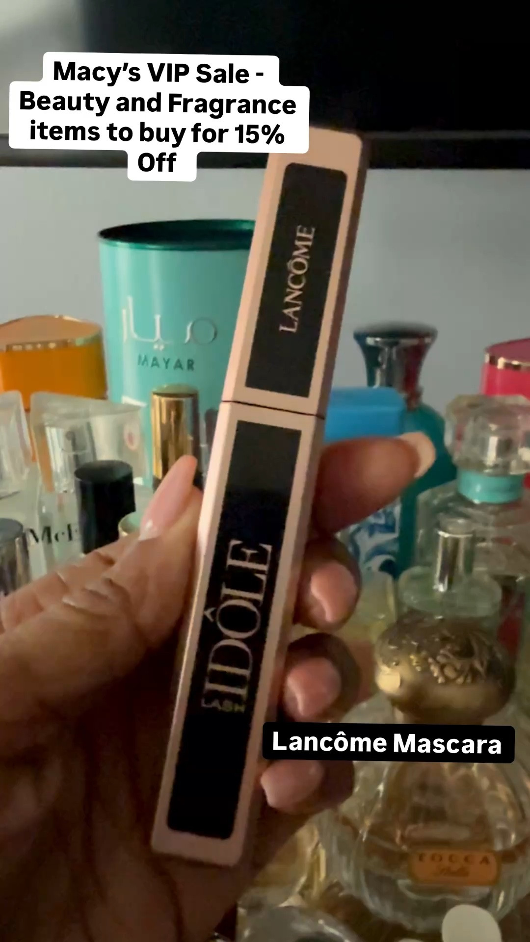 @Macys VIP Sale Beauty & Fragrance items to buy while 15% off-

Lancôme - Mascara, lip gloss and serum 
Dolce & Gabbana Light Blue Capri in Love

Mui Mui Perfume 

#LTKBeauty #LTKSaleAlert #LTKselfcare