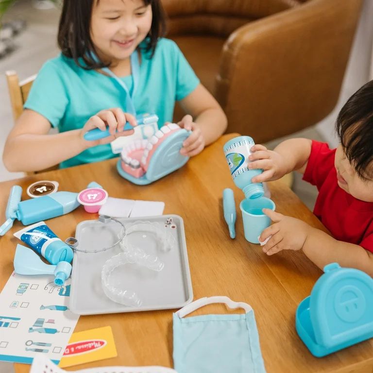 Melissa & Doug Super Smile Dentist Kit With Pretend Play Set of Teeth And Dental Accessories (25 ... | Walmart (US)