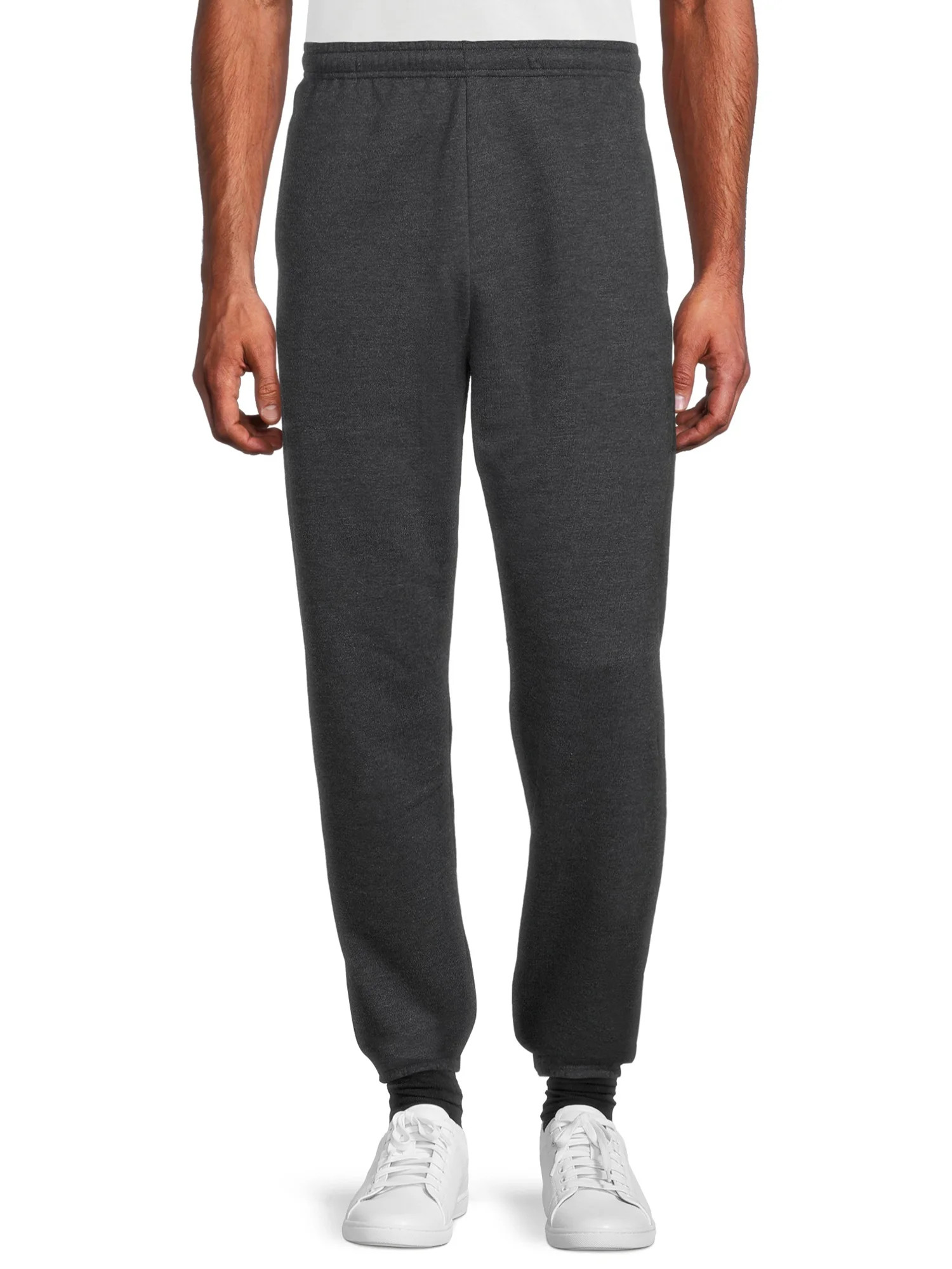 Athletic Works Men's and Big Men's Fleece Elastic Bottom Sweatpants, up to Size 4XL | Walmart (US)