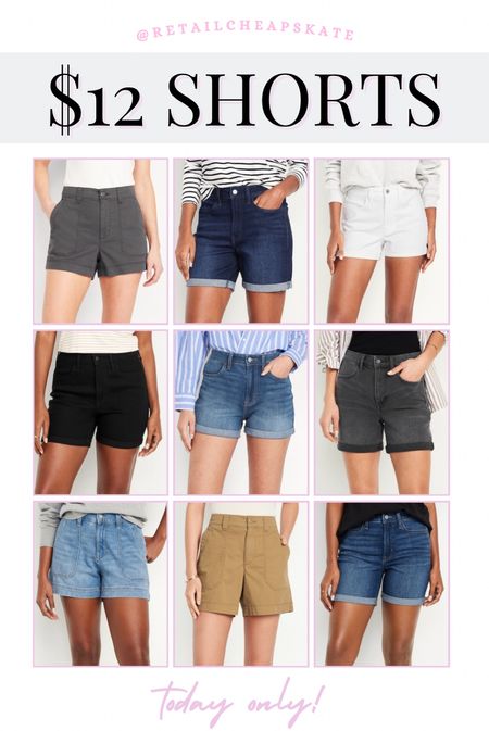 $12 shorts - today only!

#LTKsalealert #LTKstyletip #LTKfindsunder50