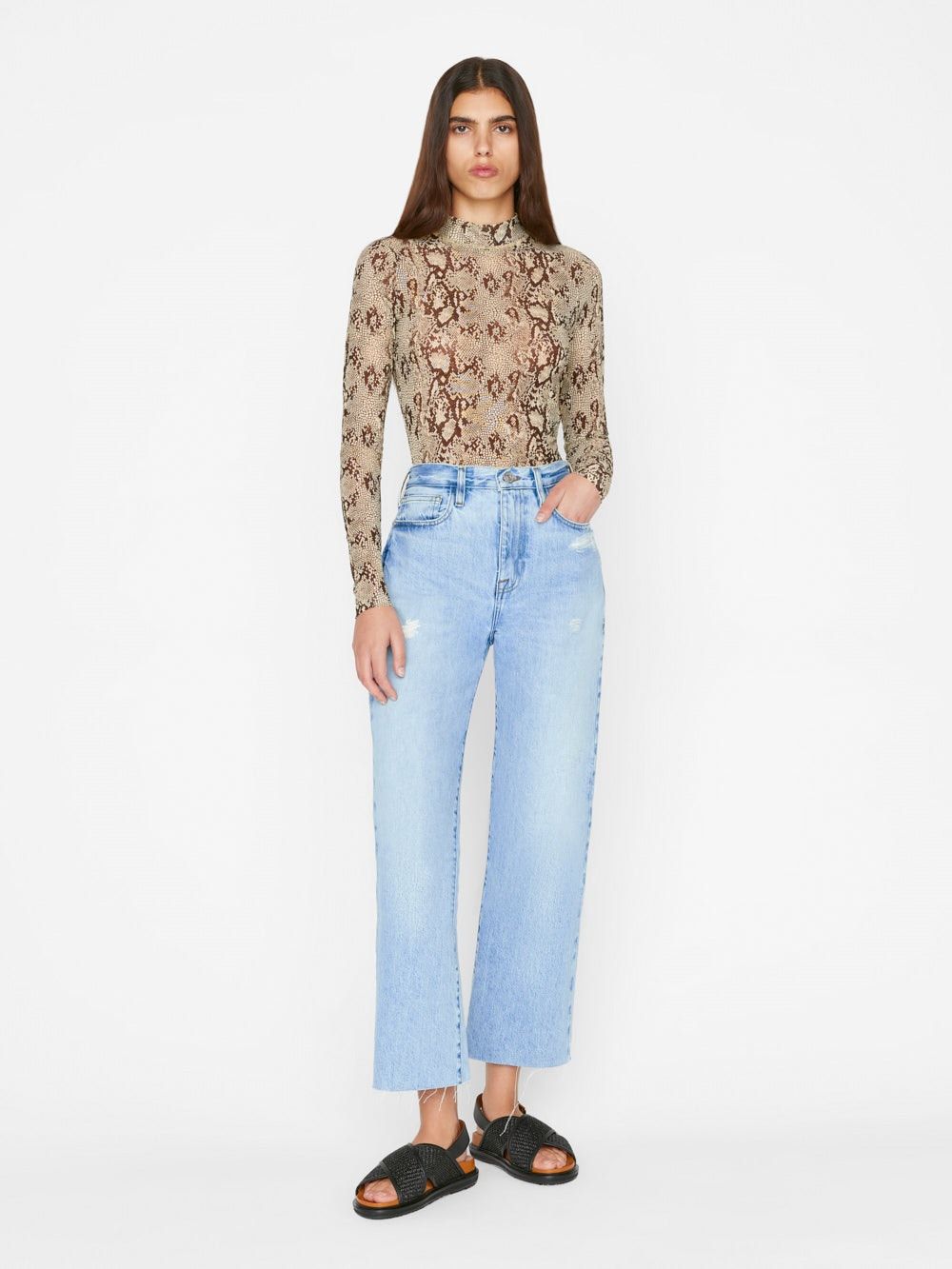 Le Jane Crop -- Rossum Rips | Frame Denim