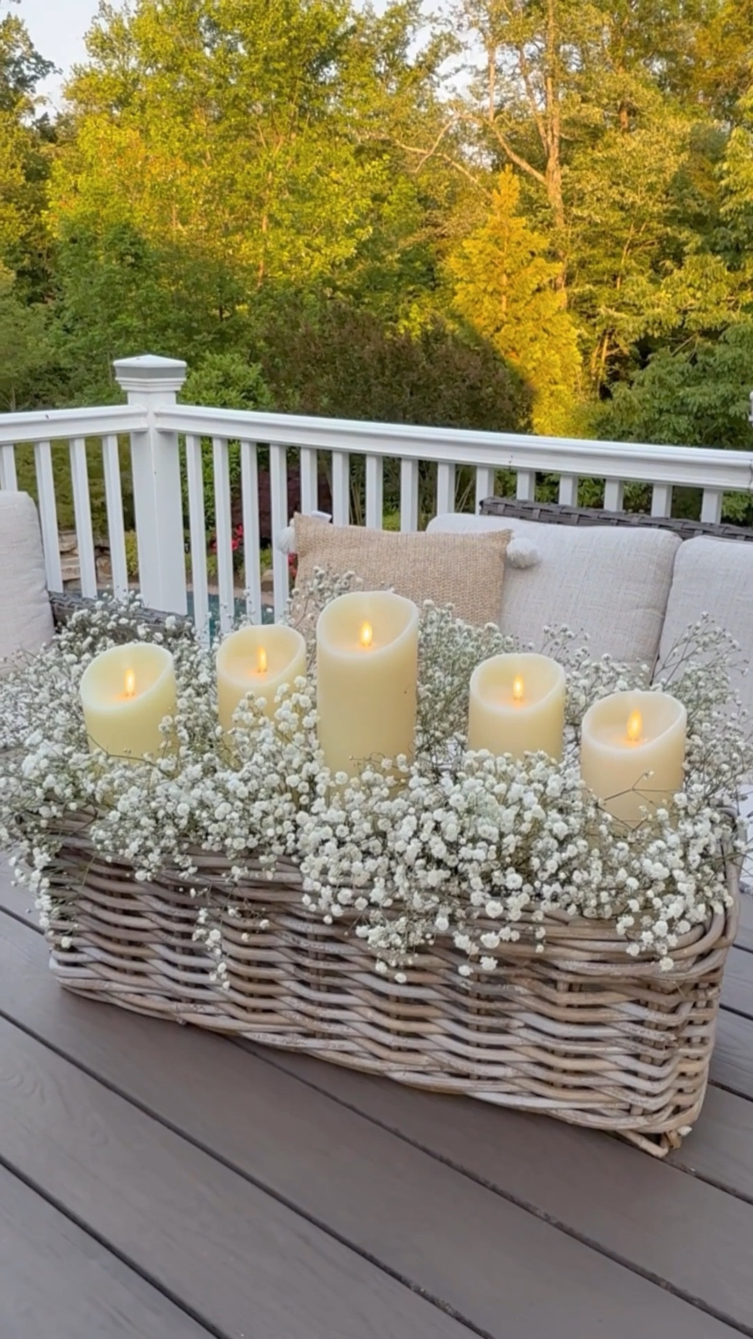 Baby’s Breath Candle Planter ✨I’m in love with this fresh baby’s breath and flameless candle arrangement in a rattan planter! It makes the perfect centerpiece for my alfresco dining setup. It adds such a vibrant touch to my outdoor oasis and truly brings those enchanting English garden vibes to life. Perfect for summer evenings!

#LTKHome #LTKStyleTip #LTKSeasonal
