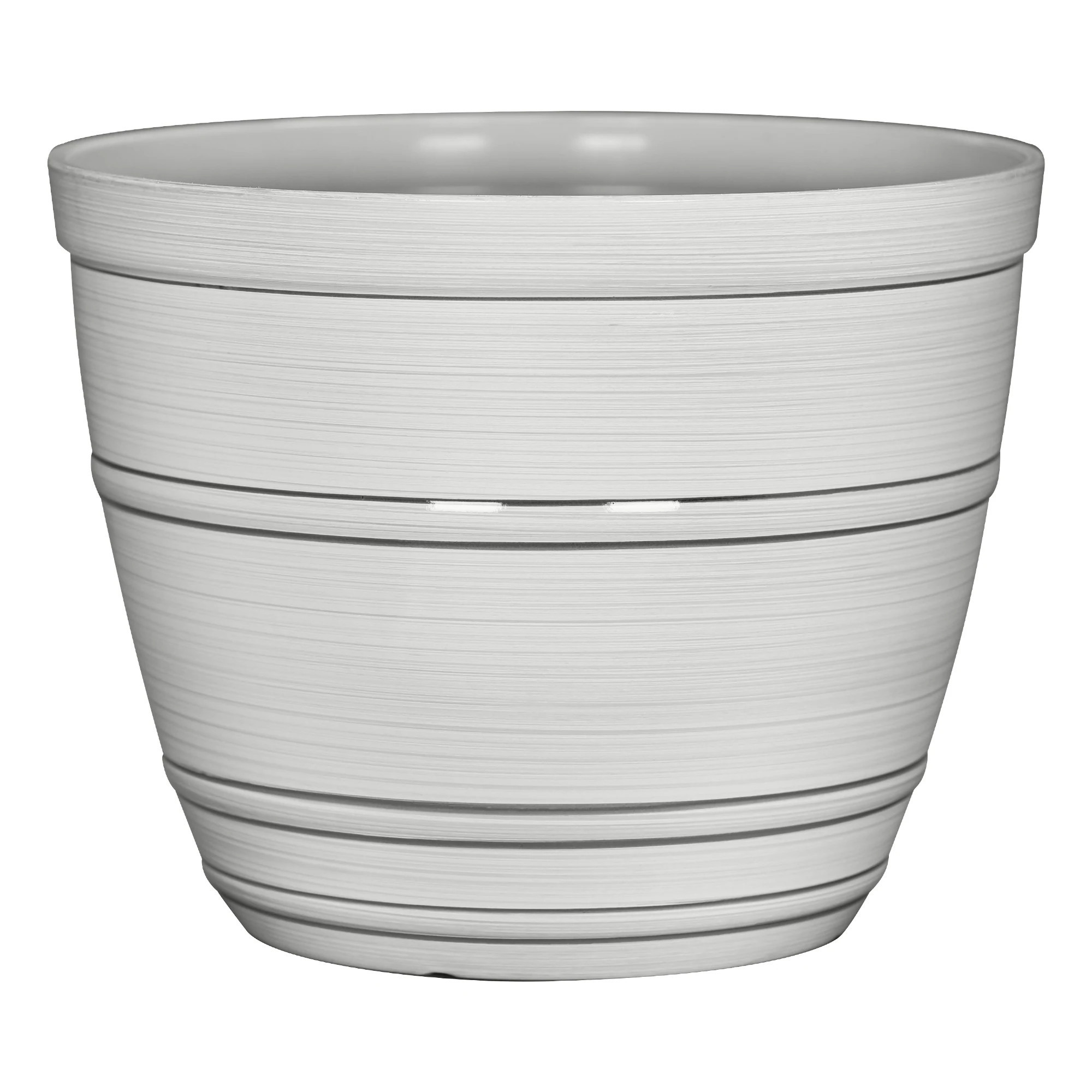 Style Selections Cone 16.85-in W x 16.85-in L x 13.74-in H White Resin Indoor/Outdoor Planter Large | PLH1518BWH | Lowe's