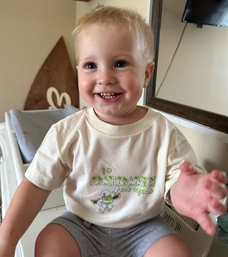 To infinity and beyond, buzz lightyear toddler shirt, Disney toddler shirt, toddler boy outfits, Disney toddler outfits, buzz outfit, Toy Story toddler shirt, toddler neutral Disney shirt 

#LTKfamily #LTKbaby