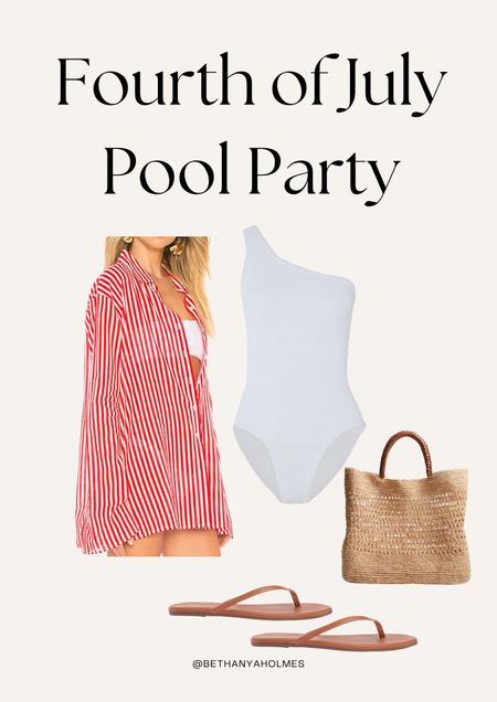 Fourth of July pool party outfit idea 