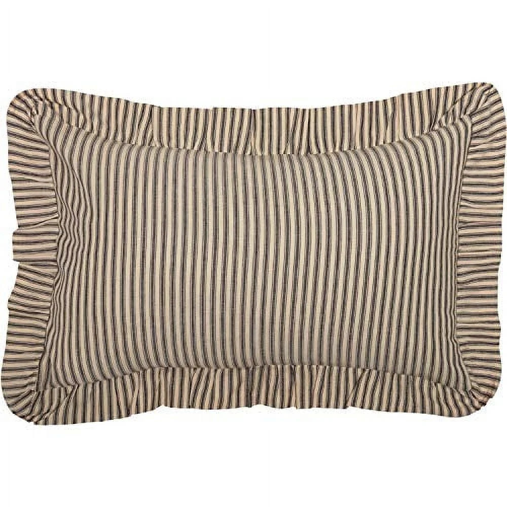 VHC Brands Sawyer Mill Throw Pillow Dark Gray and Cream Stripe Cotton Decorative Farmhouse Countr... | Walmart (US)