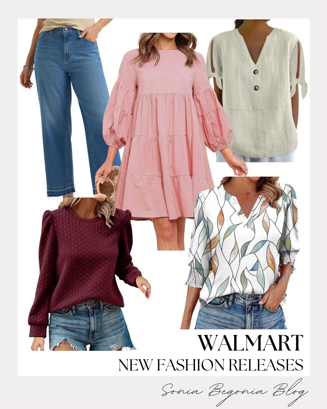 I am loving these new Walmart fashion finds! From tiered babydoll dresses in the prettiest pink to textured knits and breezy printed blouses, these pieces are perfect for a style refresh.

Whether you're pairing a classic linen-blend top with denim or styling a bold burgundy sweater, these arrivals make daily dressing so easy. ✨👖

#WalmartFashion #WalmartFinds #EverydayStyle #SpringOutfits #AffordableFashion #LTKunder50

#LTKootd #LTKSeasonal #LTKgrwm