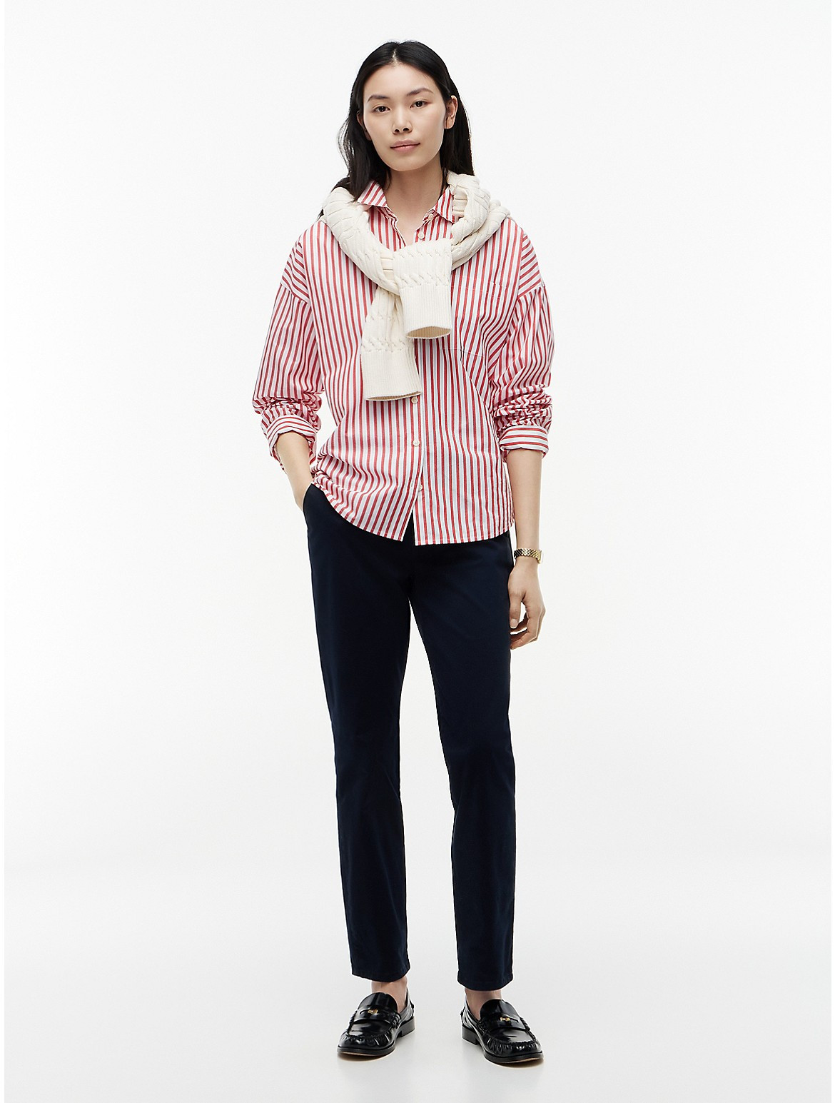 Tommy Hilfiger Women's Slim Fit Chino - Navy - 6 | Tommy Hilfiger (US)