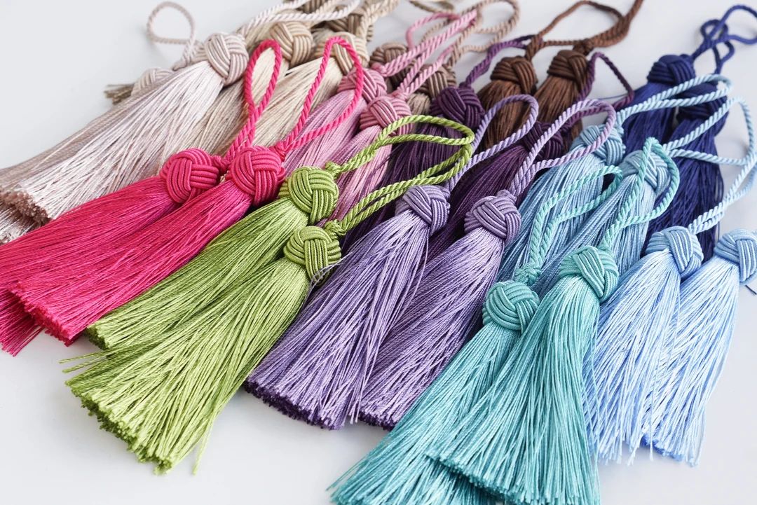 High Quality Long Tassels, Knot Cap Tassels 3.94 10cm, Available in 29 Colors, Wholesale Tassels,... | Etsy (US)