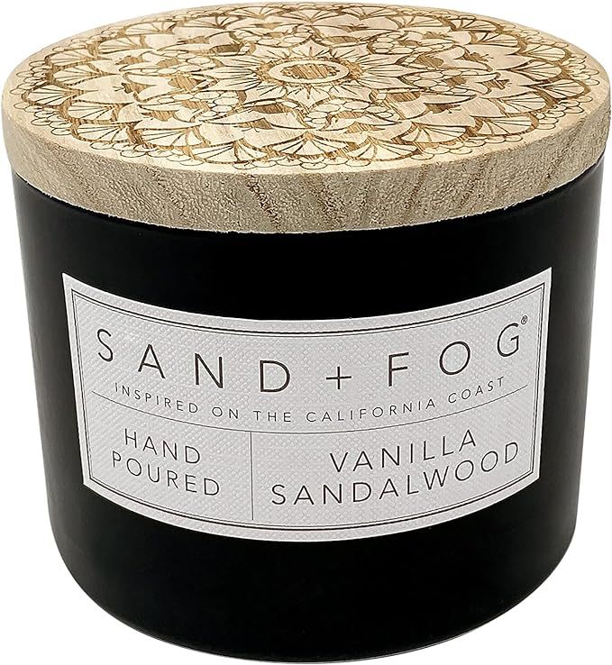 Sand + Fog Scented Candle - Vanilla Sandalwood – Additional Scents and Sizes – 100% Cotton Le... | Amazon (US)