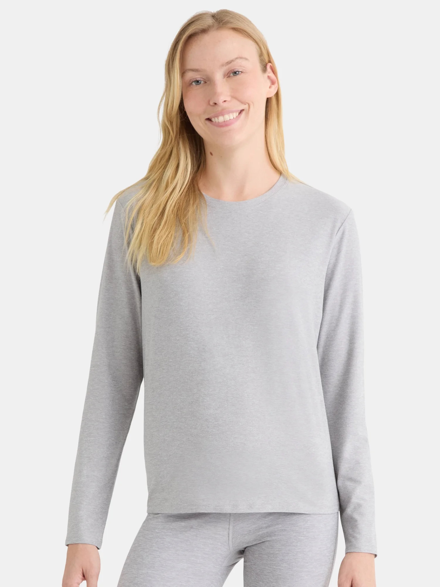 Athletic Works Women's and Women's ButterCore Tee with Long Sleeves, Sizes XS-4X - Walmart.com | Walmart (US)
