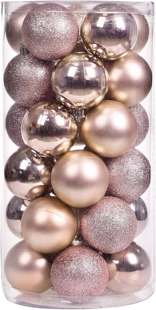 30ct Christmas Ball Ornaments, 2.36" Shatterproof Christmas Tree Decorations, Perfect Hanging Bal... | Amazon (US)
