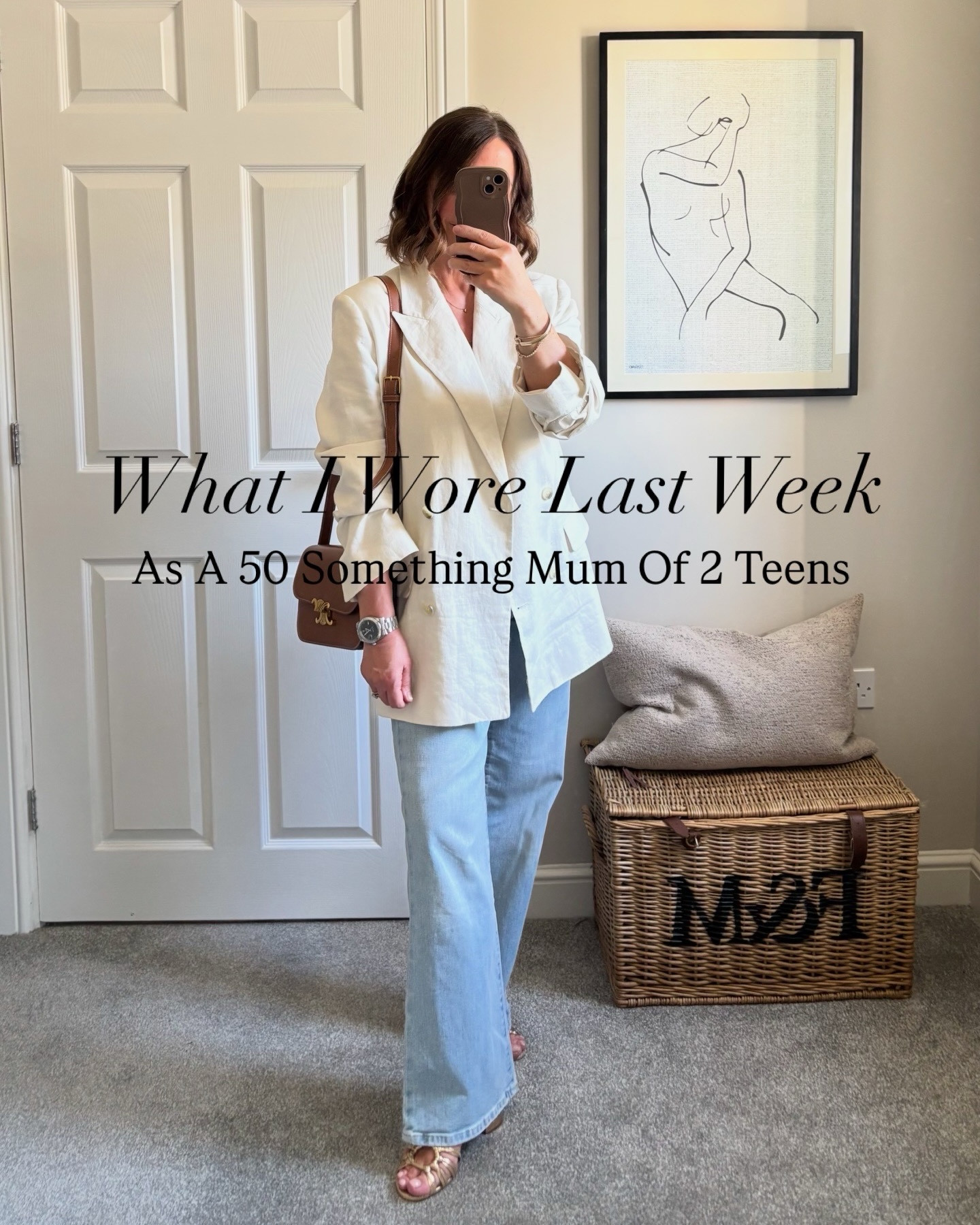 What I wore last week, everyday fashion 
FOR REF: 5ft 3 normally | size 12 top
Size 10/12 on my bottom half
Sizing
Cos T-Shirt - Medium
A+F jeans - last years drapey lightweight wide legs 28 30 inseam TTS
Gaspard cardigan- medium
COH Miro run generous- sized down 1 to 27 
Sezane striped jumper - neat fit stick to your true size. More loose fit size up 1 which I did sized up to a large. 
Varley Sweatshirt cardi - TTS MEDIUM
LULULEMON top - size large 
LULULEMON leggings - TTS 10 (us6)
 Agolde Pinch Waist 28 - run generous either ssize down 1 inch (i washed & dryed mine) 
WNU shirt -  classic style runs small size up 1 wearing 14
COS parka - medium TTS
COS tshirt - medium TTS
Saturday Nights linen blazer - past season &otherstories wearing the UK12 
Jeans are slso past season River Island wide leg - TTS wearing the 10 short length(linked the current offering which looks most similar)

#LTKover50style #LTKstyletip #LTKspring
