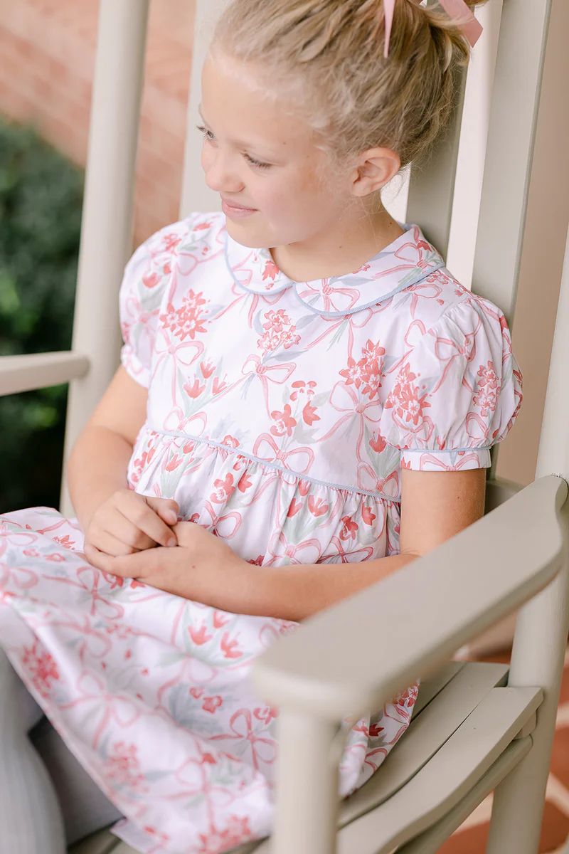 Lila Dress in Holiday Bouquet | Sun House Children's