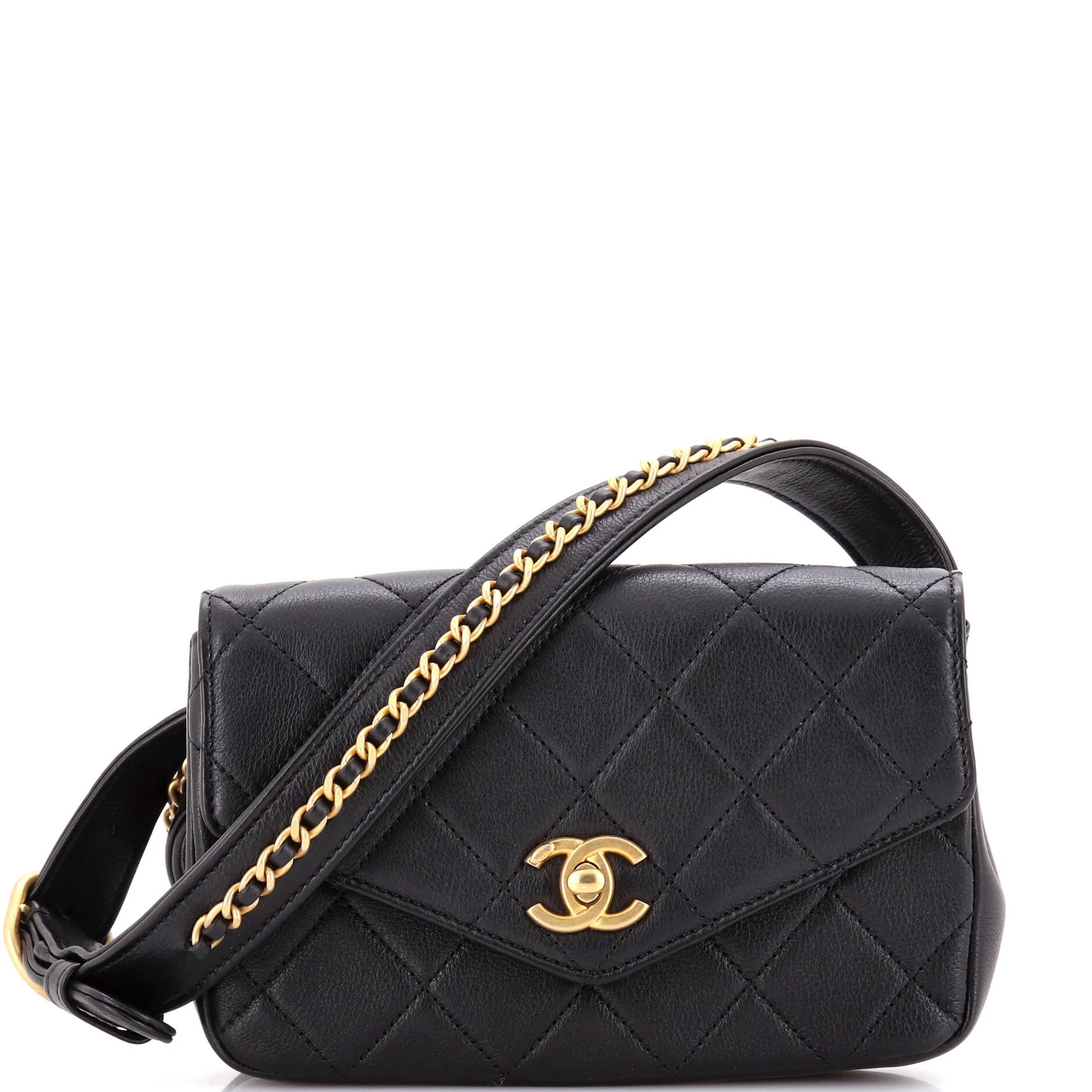 Chain Envelope Belt Bag Quilted Calfskin | Shop Simon