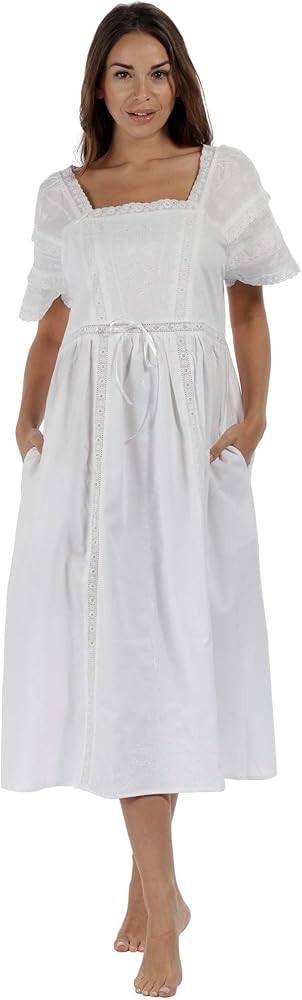 The 1 for U Nightgowns for Women - Womens Nightgowns, Amanda 100% Cotton Gown | Amazon (US)