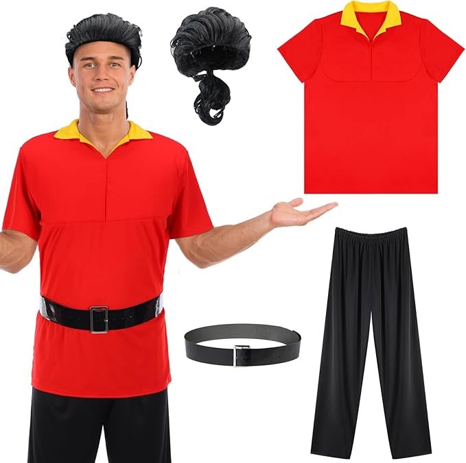 4 Pcs Halloween Costume for Men Hunter Beast Cosplay Outfits Hunter Shirt Pants Belt and Wig for ... | Amazon (US)