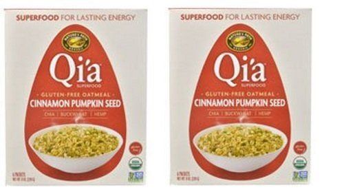 Qi'a Superfood Organic Hot Oatmeal - Cinnamon Pumpkin Seed - 2 Boxes with 6 Packets Each Box (12 Pac | Amazon (US)