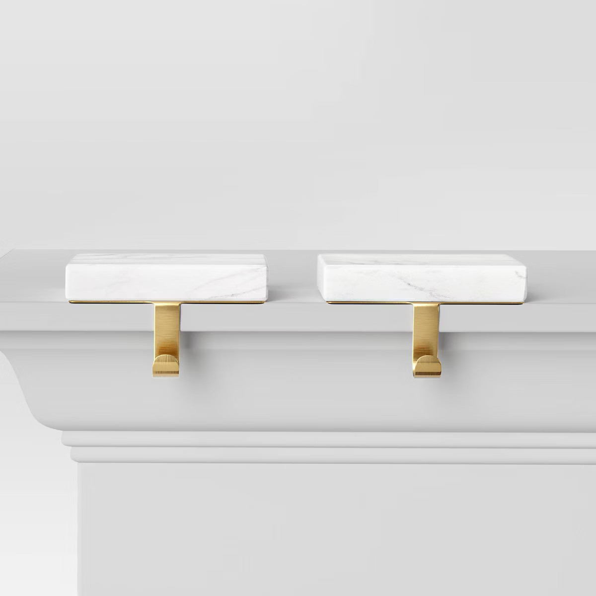 2pk Marble Christmas Stocking Holder White/Gold - Wondershop™ | Target