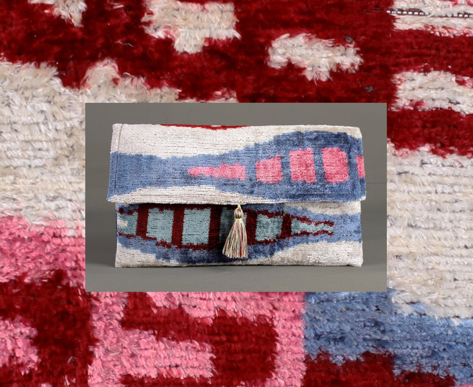 Ikat Clutch Bag,velvet Ikat Bag,crossbody Bags,designer Bags,canvas Crossbody Bags,lady Purse Ika... | Etsy (US)