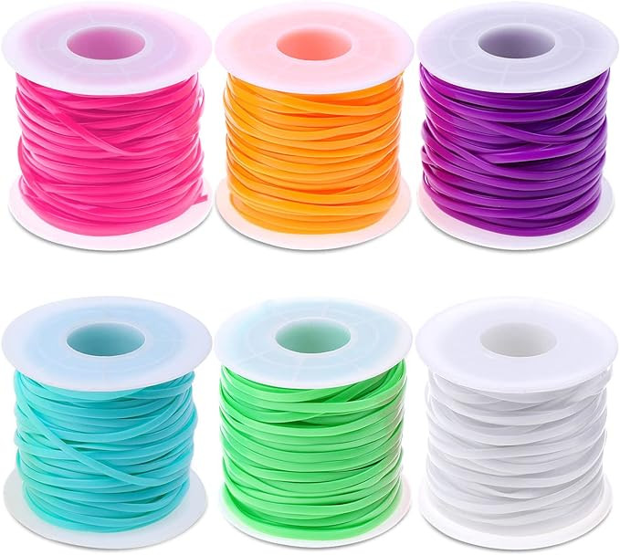 Lanyard String Kit, Cridoz 6Pack Plastic Lacing Cord Gimp String Lanyard Weaving Kit for Bracelet... | Amazon (US)