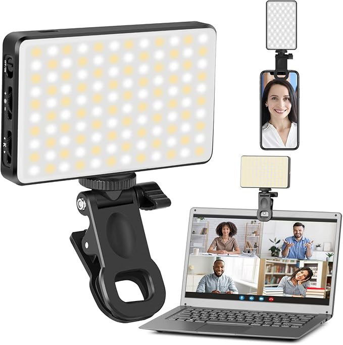 MORELOCO 120 LED Selfie Light High Power Rechargeable Clip Fill Video Light with Front & Back Cli... | Amazon (CA)