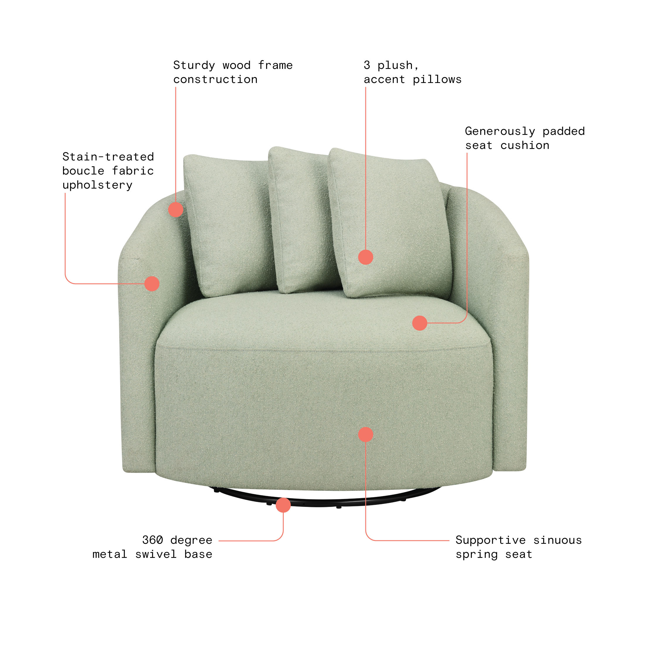 Beautiful Drew Chair by Drew Barrymore, Sage | Walmart (US)