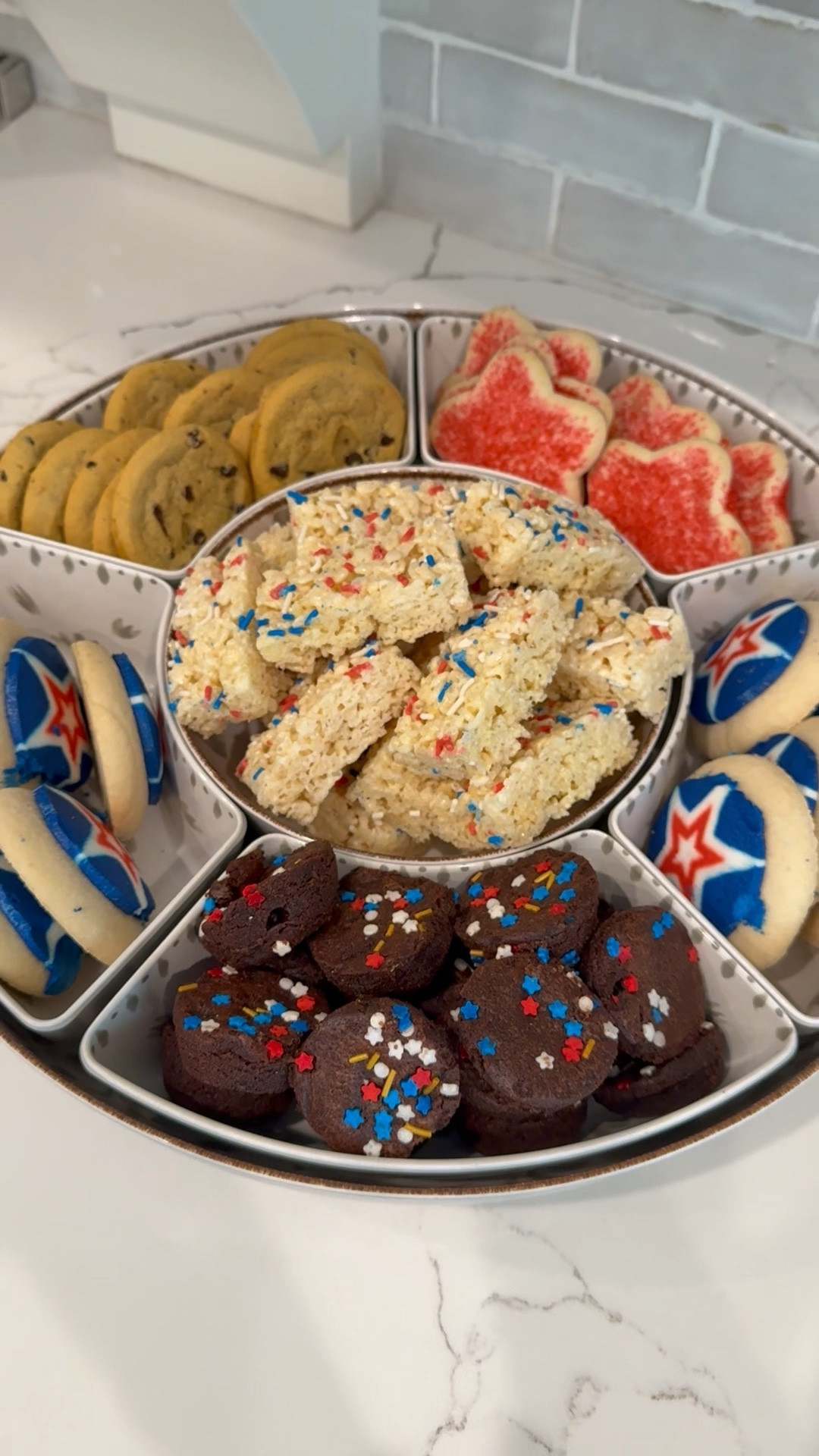 My favorite chip, veggie and dip tray worked great as a dessert tray too!

#LTKSummerEdit #LTKHome #LTKFindsUnder50