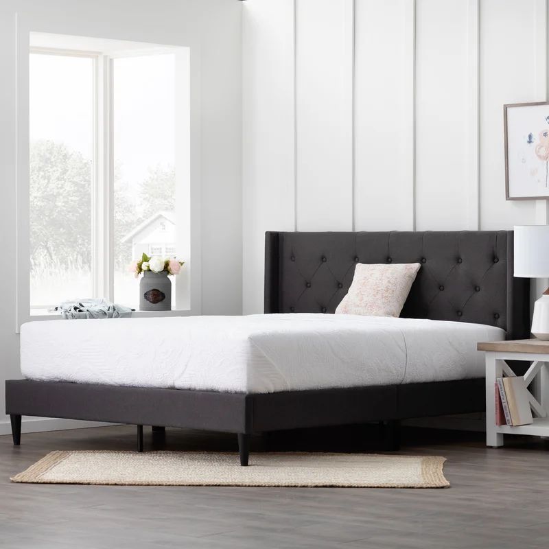 Petersen Tufted Upholstered Low Profile Platform Bed | Wayfair Professional