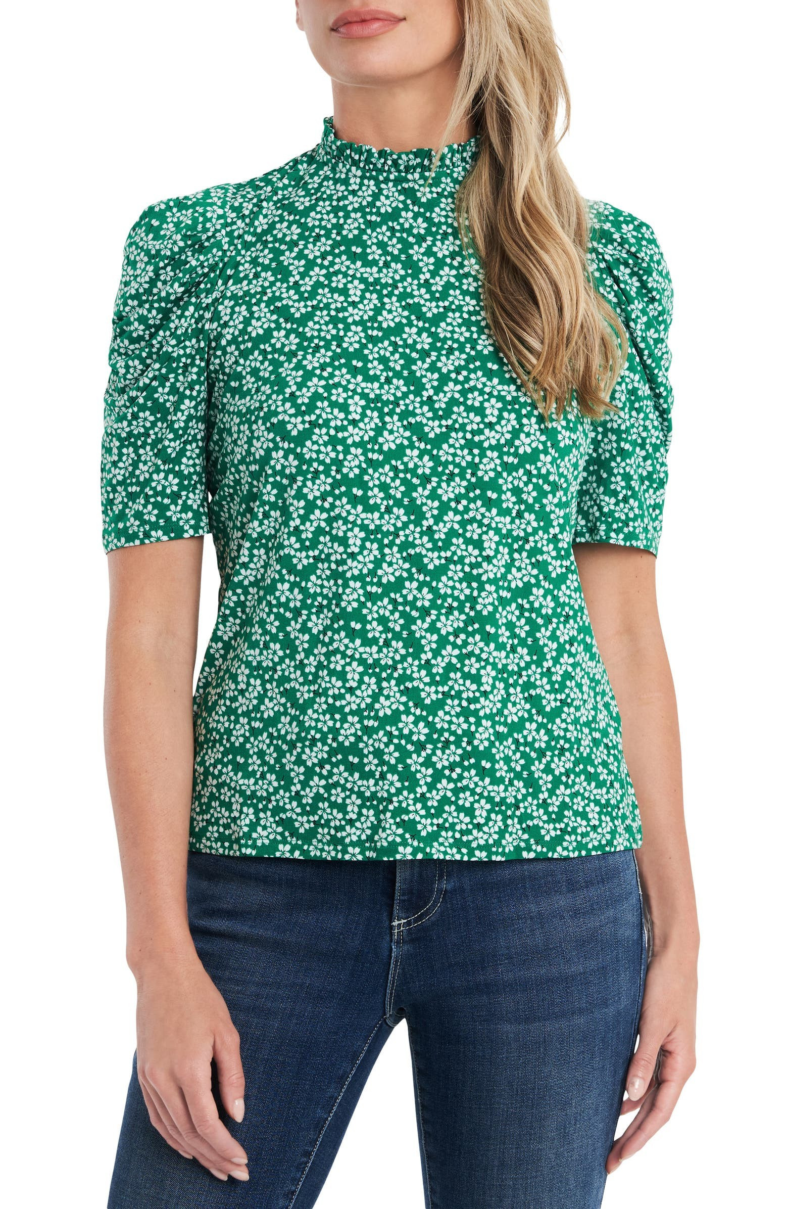 Sakura Delight Floral Puff Sleeve Blouse | Nordstrom