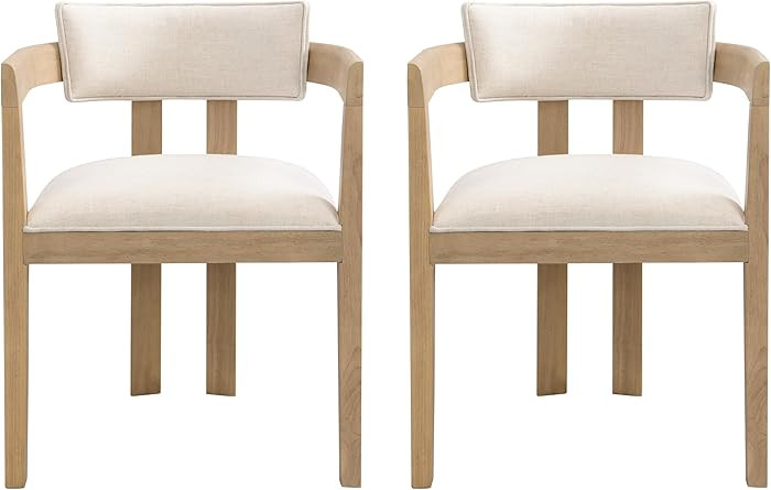 Merax Dining Chairs Set of 2, Modern Fabric Upholstered Kitchen Side Chairs, Farmhouse Dining Roo... | Amazon (CA)