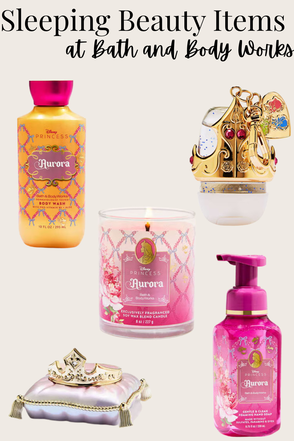 Soft pink, gold details, and classic fairytale vibes — the Princess Aurora Bath & Body Works collection is such a pretty one for Disney Princess fans 💗

The candles, lotions, soaps, and accessories in this collection feel elegant and timeless, and they’re perfect for adding a little Disney magic to your home or daily routine. If you love Sleeping Beauty, Disney Princess collections, or limited edition Bath & Body Works Disney releases, this is such a beautiful one to grab while it’s still available. 

 #LTKmomlife #LTKHome