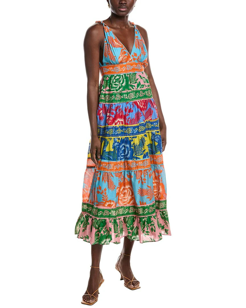 FARM Rio Lace Garden Mix Midi Dress | Shop Simon