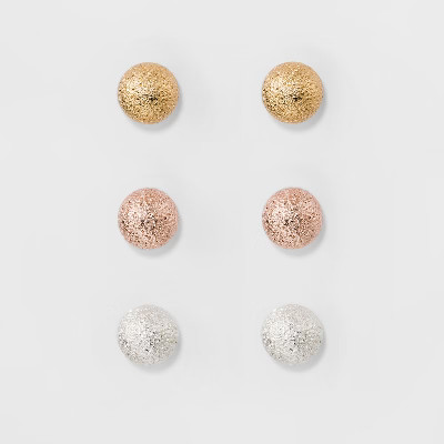 Stud Earring Set 3ct - A New Day™ | Target