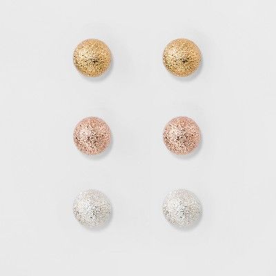 Stud Earring Set 3ct - A New Day™ | Target