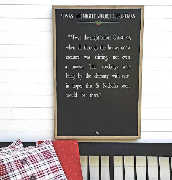 Twas the Night Before Christmas / Wood Christmas Sign / - Etsy | Etsy (US)