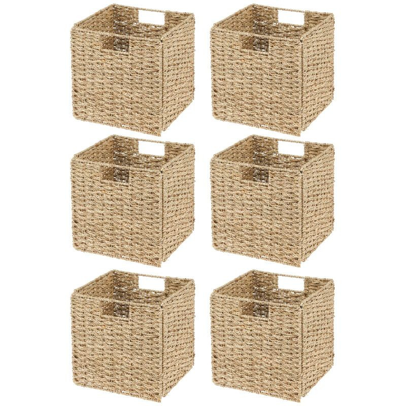 mDesign Woven Seagrass Home Storage Basket for Cube Furniture | Target