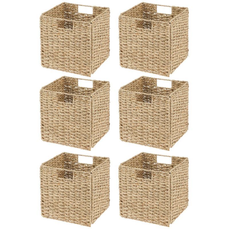 mDesign Woven Seagrass Home Storage Basket for Cube Furniture | Target