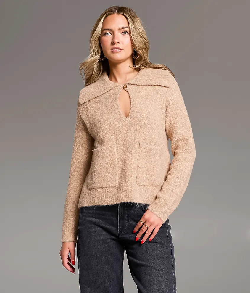 Shawl Collar Sweater | Buckle